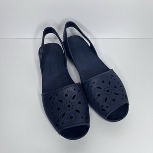 Kenneth Cole Reaction Navy Blue Fine Eva Platform Wedge Sandal Women’s Size 9